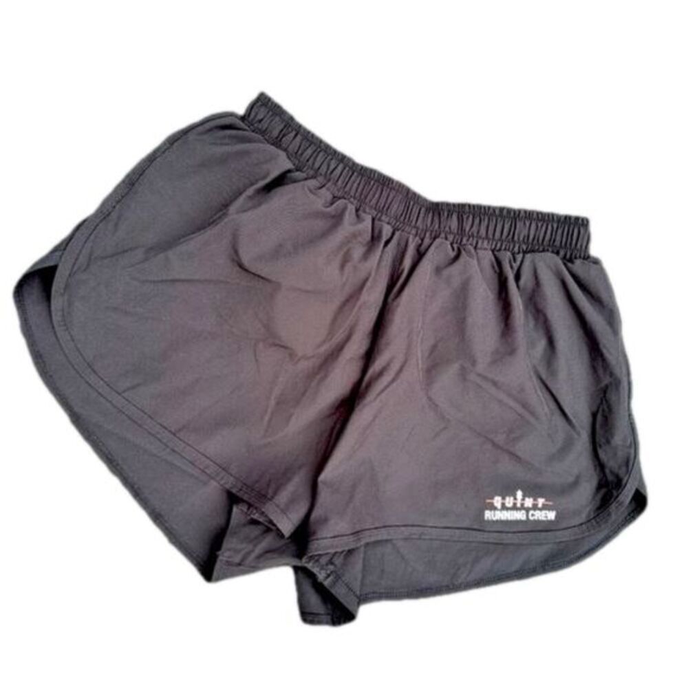 Quint Running Crew black jogging shorts​ medium mesh lined running workout gym